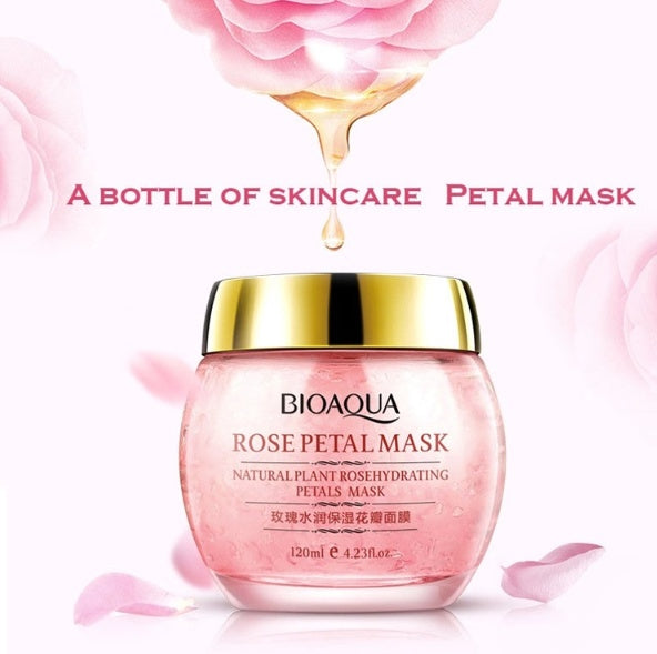 Masque de Nuit aux Pétales de Rose — Soin Hydratant